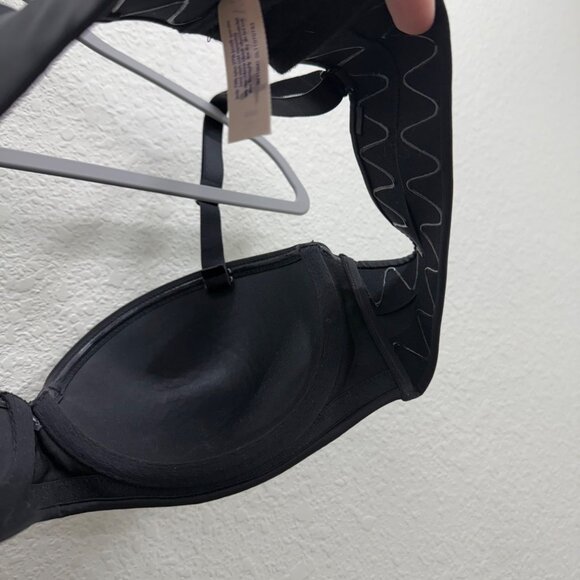 Cacique Bare Solution Black Multi Way Strapless Adjustable Bra Womens 38D NEW - Picture 6 of 7